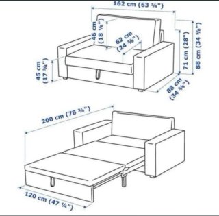 Divano letto Ikea Vikasund 2 posti Beige