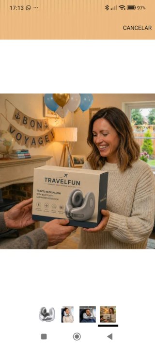 Almohada de viaje inflable nuevo a estrenar