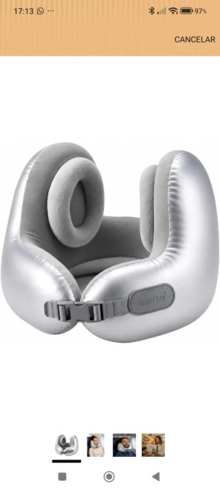 Almohada de viaje inflable nuevo a estrenar