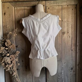Corpiño antiguo blanco con encaje