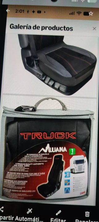 Funda de camión negra con logo