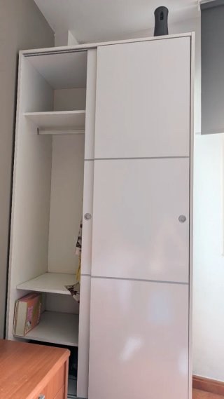 Armario blanco 2 puertas correderas