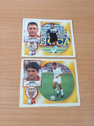 Cromos Liga 94/95 Cañizares y Pedro
