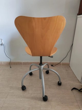 Silla de escritorio giratoria madera y metal