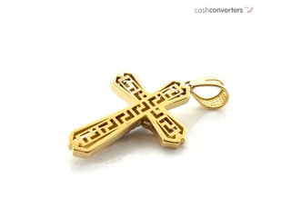 crucifijo oro 18k con circonita