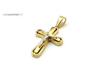 crucifijo oro 18k con circonita