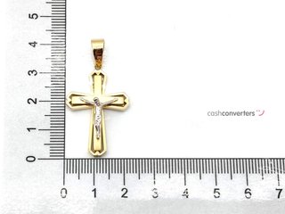 crucifijo oro 18k con circonita