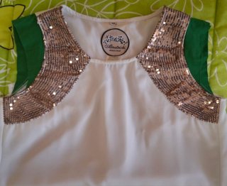 Camisa Almatrichi sin mangas lentejuelas