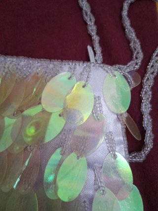 Bolso de fiesta lentejuelas y flecos