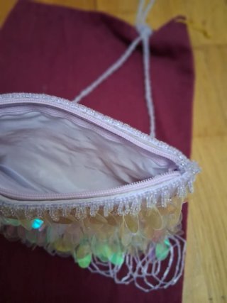 Bolso de fiesta lentejuelas y flecos