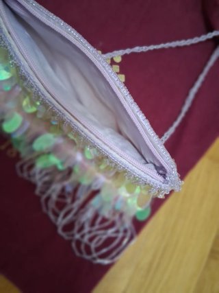 Bolso de fiesta lentejuelas y flecos