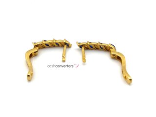 pendientes oro 18k con piedra con circonita