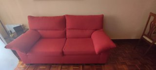 Sofá 2 plazas rojo