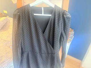 Vestido negro Pepe Jeans lunares manga larga