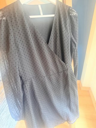 Vestido negro Pepe Jeans lunares manga larga
