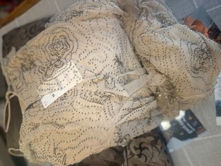 Vestido Joya Zara  M Pedrería y Volantes