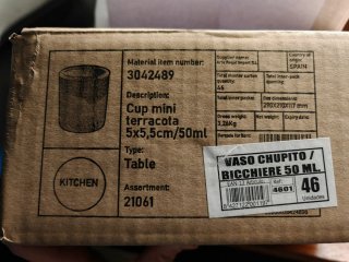 Vasos chupito terracota marrones