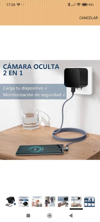 Enchufe Cámara Espía Nueva