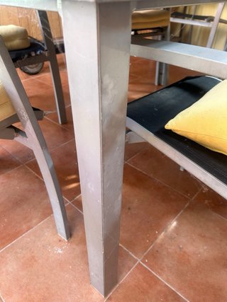 Mesa y 8 sillas terraza 156x93