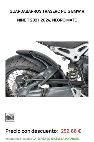 Guardabarros Trasero Puig para BMW NineT