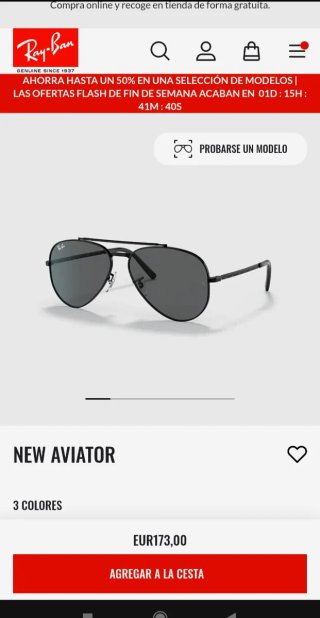 Gafas de sol Rayban New Aviator Black
