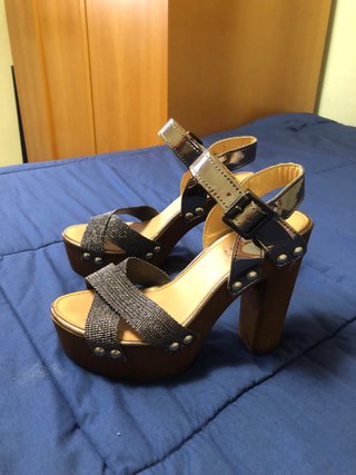 Sandalias Ovye' tacón plataforma madera