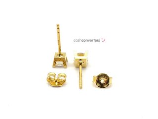 pendientes oro 18k con piedra con circonita