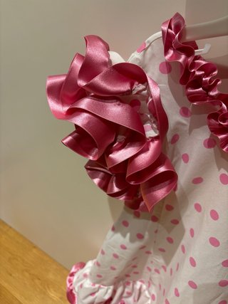 Traje de flamenca niña lunares rosa. 5-6 años