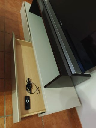 Mueble TV Beige y Negro