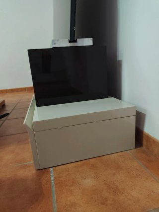 Mueble TV Beige y Negro