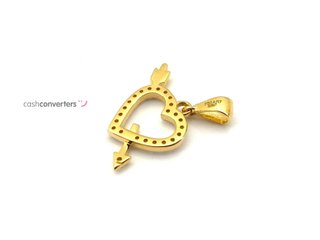 colgante oro 18k con piedra con circonita