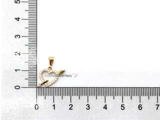 colgante oro 18k con piedra con circonita