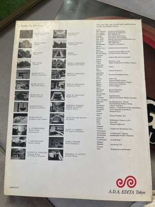 Revista de arquitectura GA antigua edición japones