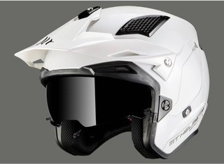 Casco MT Jet District SV Blanco Brillo