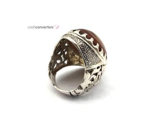 anillo plata 925mm con piedra con nacar