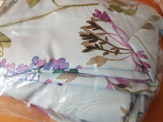 MYRU Cortinas Flores Moradas y Azules