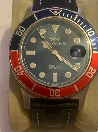Reloj Glycine Combat Sub Pepsi Cuarzo