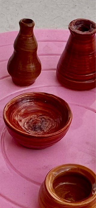 Mini Vasi Rustici per Case delle Bambole