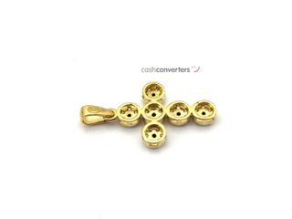 crucifijo oro 18k con circonita