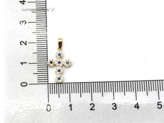 crucifijo oro 18k con circonita