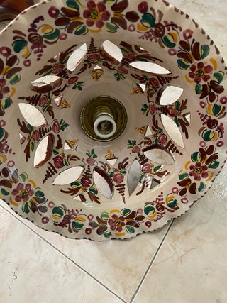 Lampada da cucina in ceramica vintage