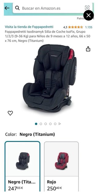 Silla Coche Isofix Foppapedretti Como Nueva