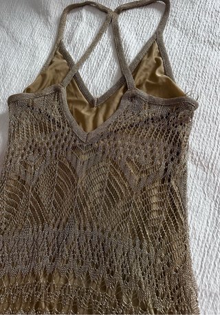 Vestido Zara dorado