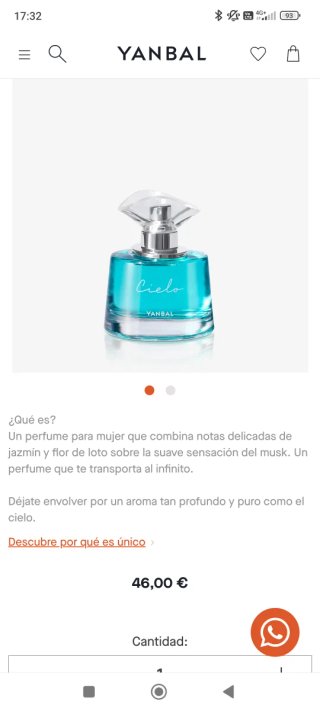 Perfume Cielo Yanbal Mujer Azul