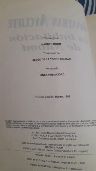 Libro La habitacion de Naomi
