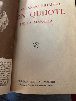 Antiguo libro el quijote