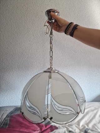 Lámpara colgante cristal vintage