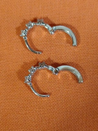 Pendientes Aro Plata S925 Flores Circonitas
