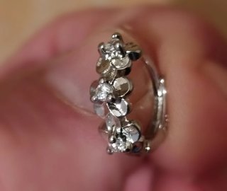 Pendientes Aro Plata S925 Flores Circonitas