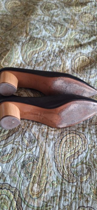 Adolfo Dominguez Zapatos Tacón Piel Negros